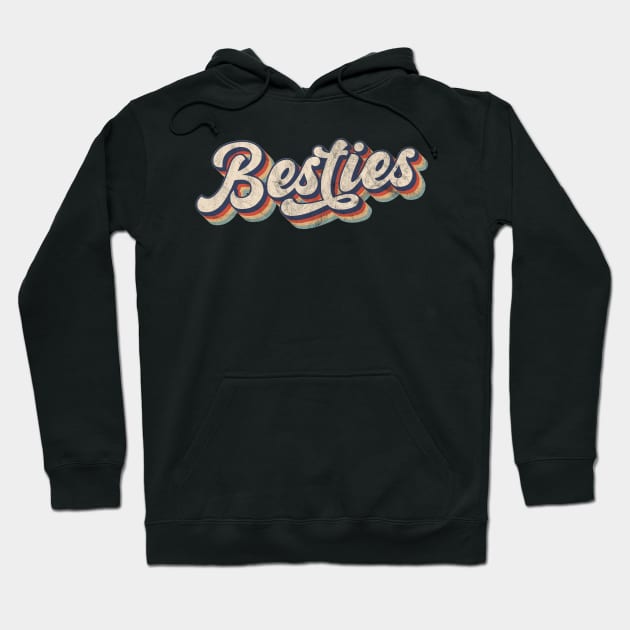 Retro Besties Best Friend Matching Gift Hoodie by BadDesignCo